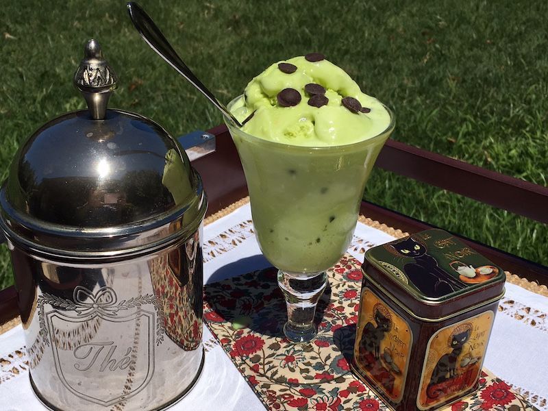 Helado de té matcha