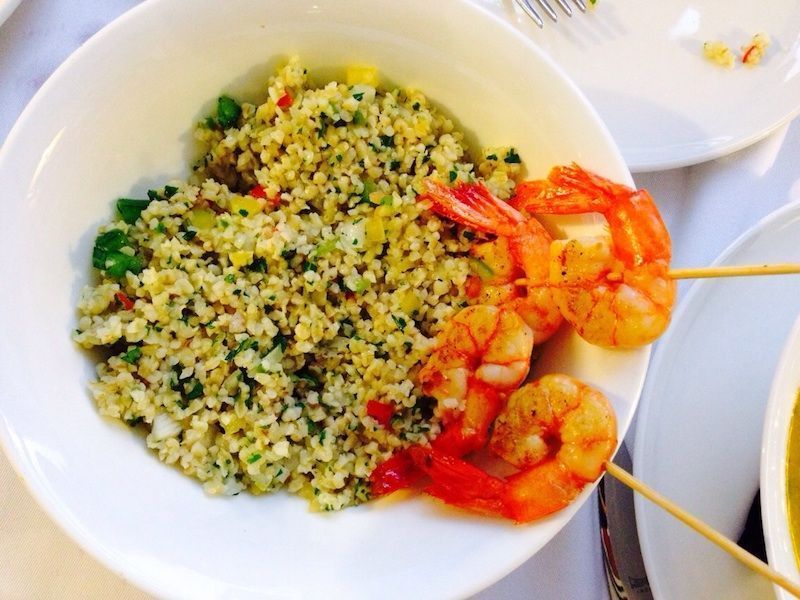Bulgur con langostinos