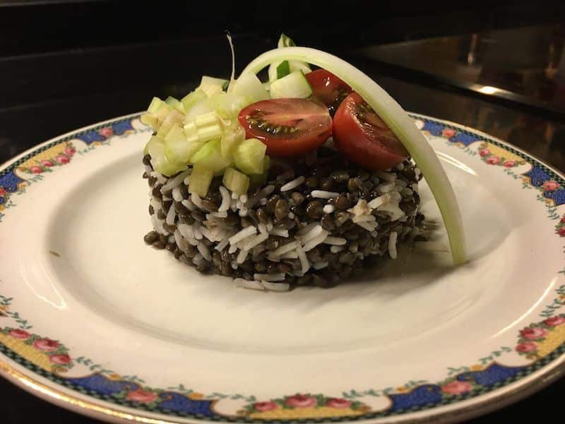 ensalada de lentejas y arroz