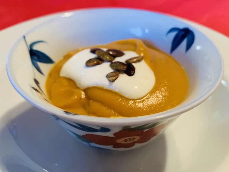 crema de boniatos asados con curry vadouvan