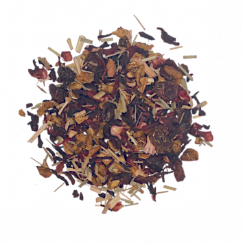infusión de frutas y arándanos