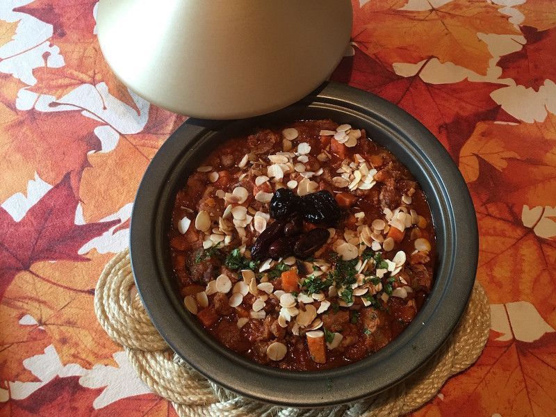 tajine de cordero y dátiles